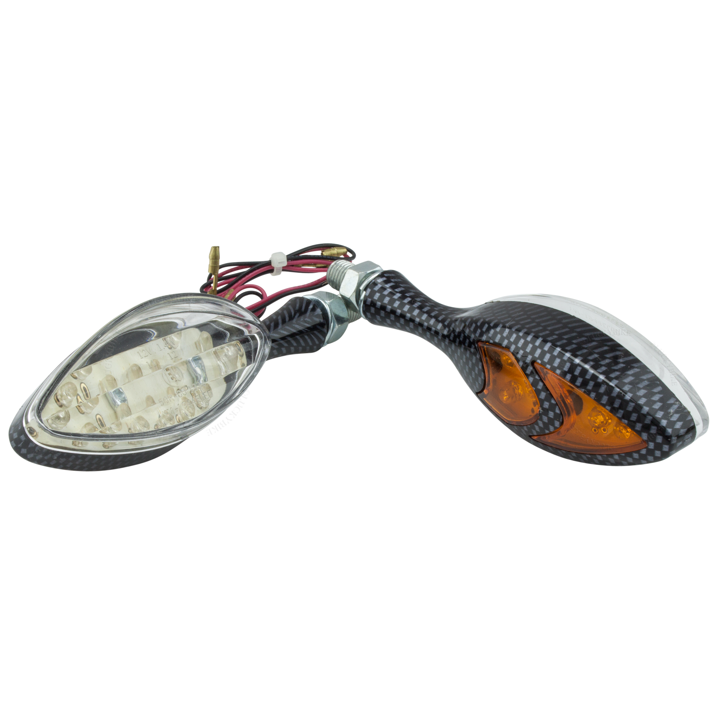 Lighting - Signals - Universal Stalk - Touring -Carbon Look Clear LED