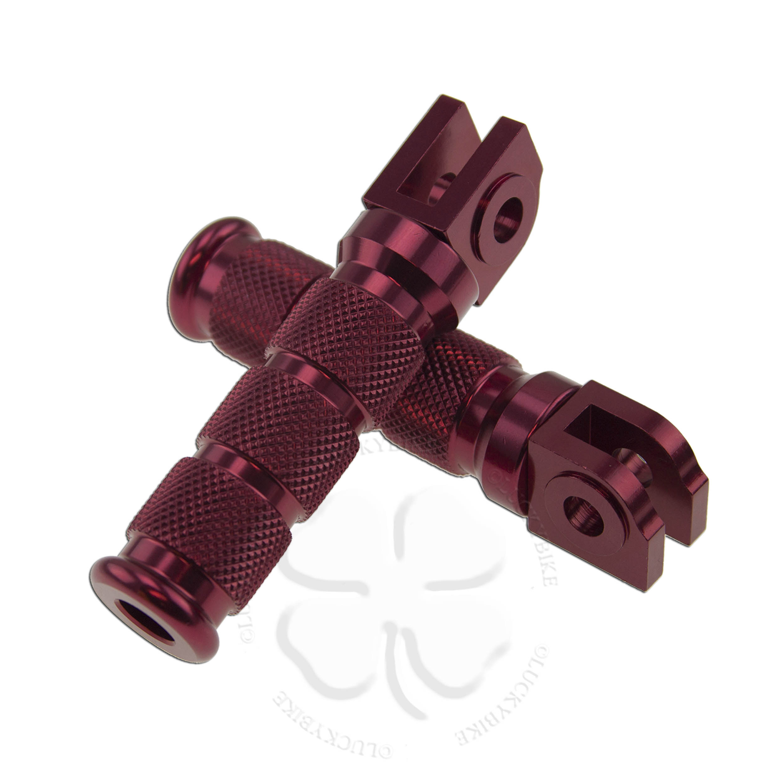Pegs - Front - Yamaha 8mm - Round Sport Red