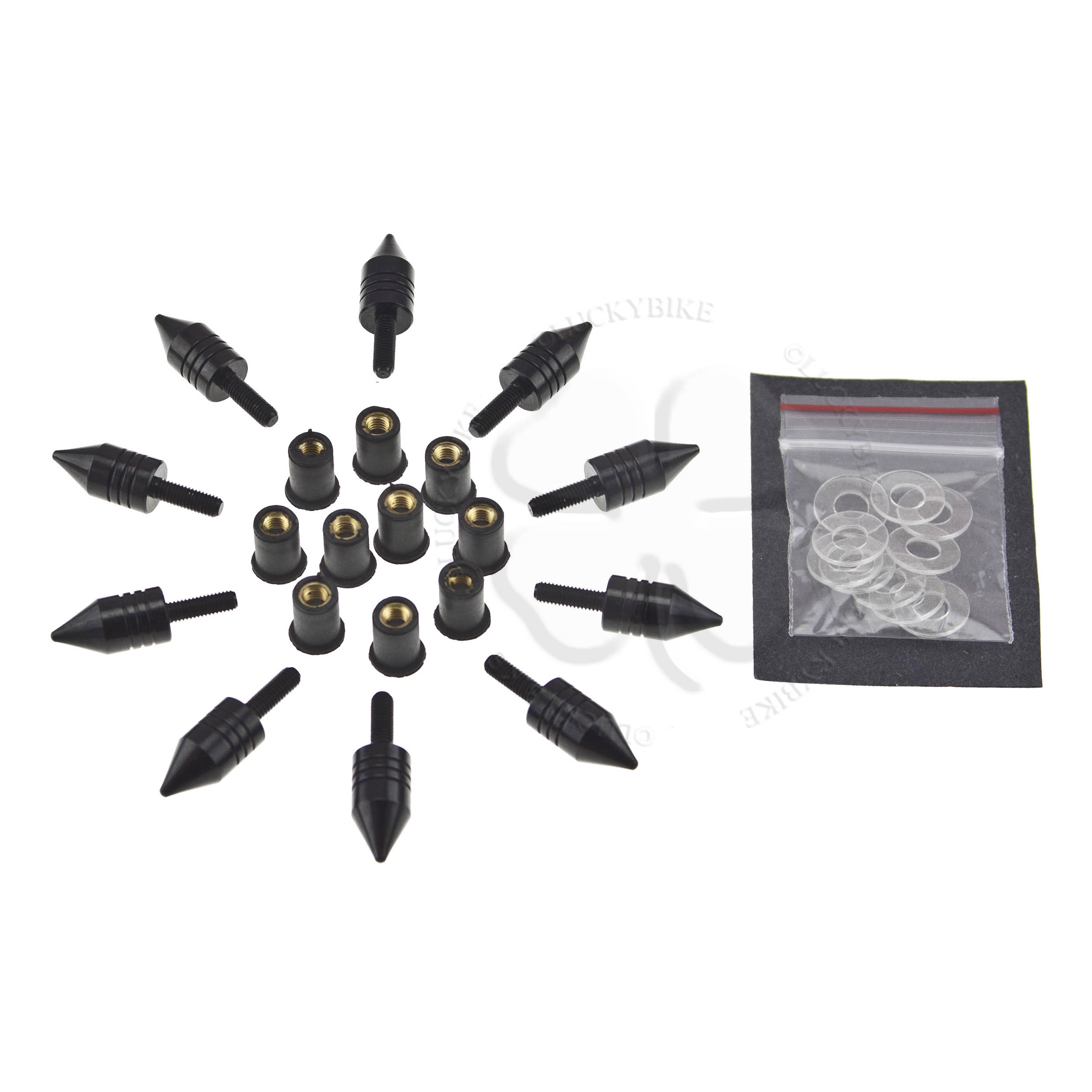 Bolts - Windscreen - M5 x P1.25 - 10 Pack Spike Black