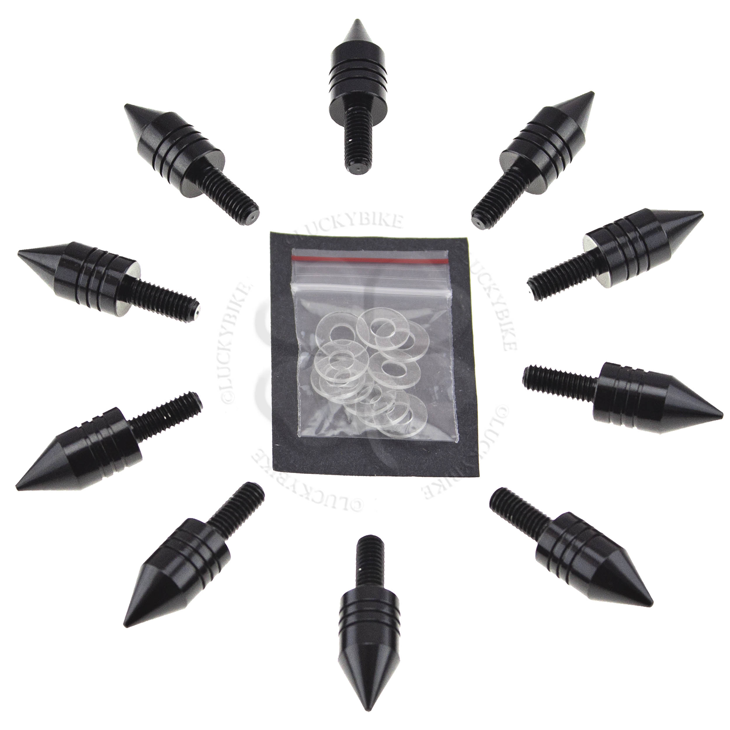 Bolts - Windscreen - M6 x P1.25 - 10 Pack Spike Black