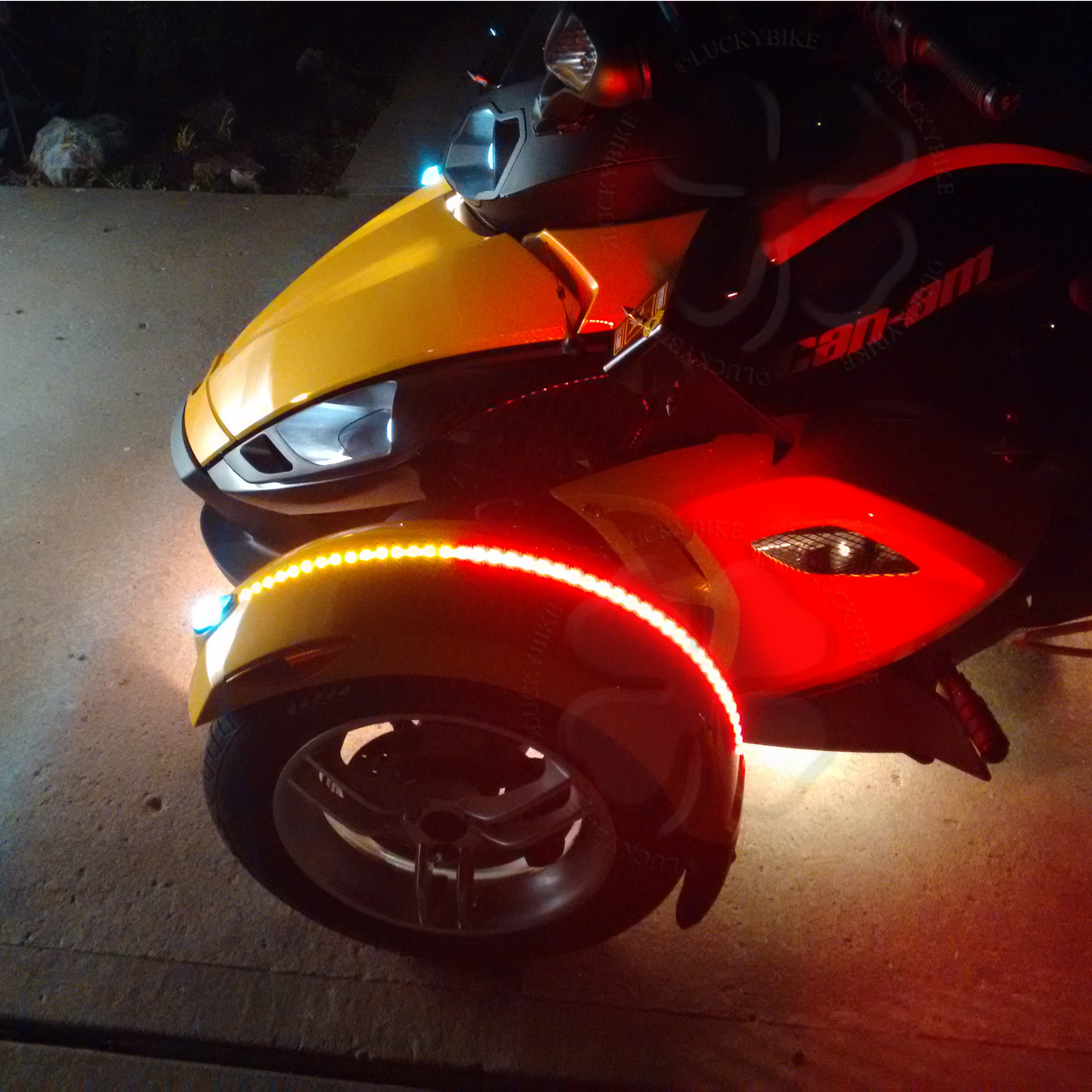 Lighting - Accent - LED Fender Strips Can Am - Red & Amber - 1x (x2)
