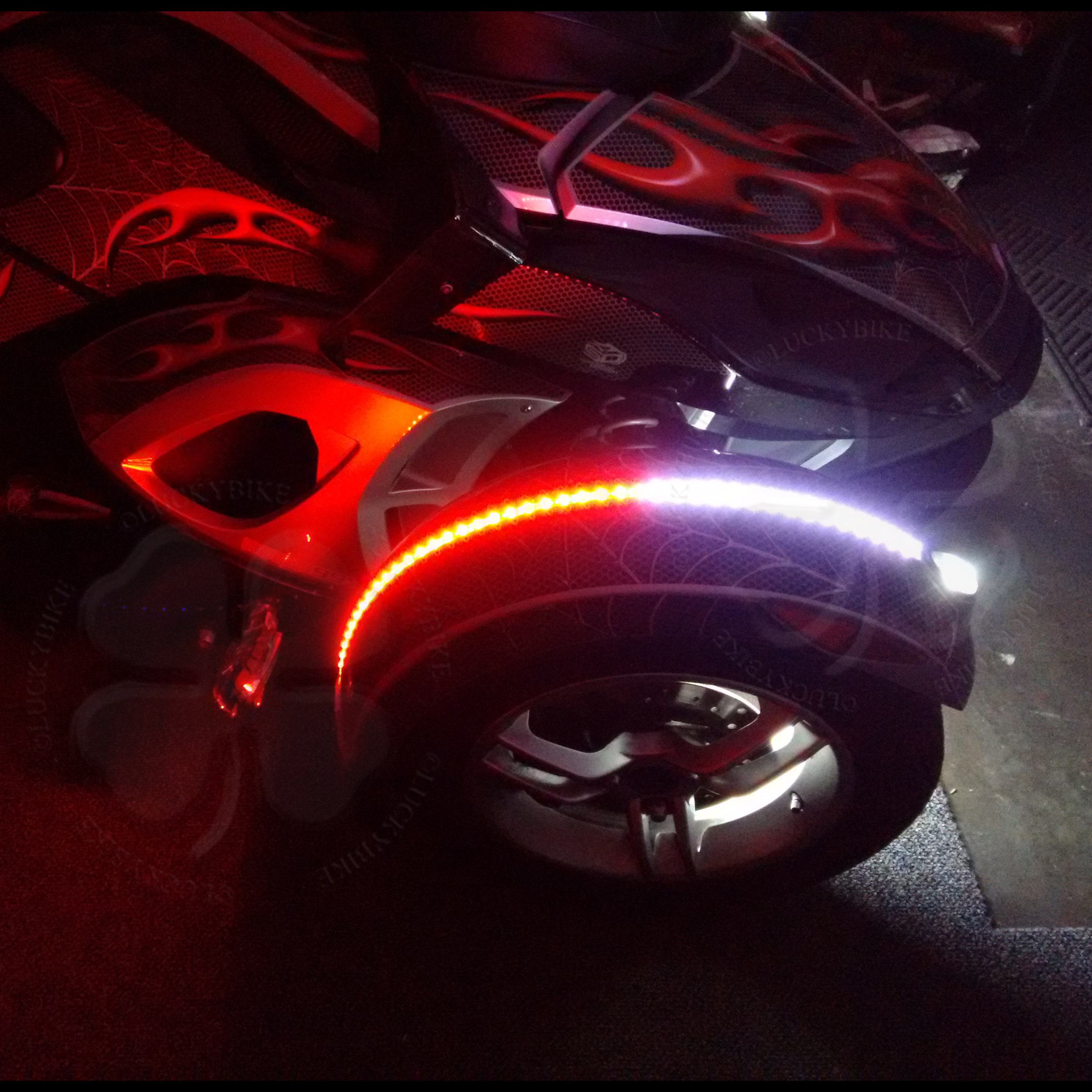 Lighting - Accent - LED Fender Strips Can Am - Red & White - 1x (x2)
