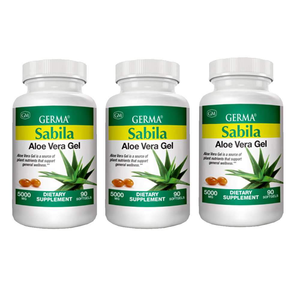 Germa Aloe Vera Natural Laxative. Colon Cleanse. 5000 Mg. 90 Gels. Pack