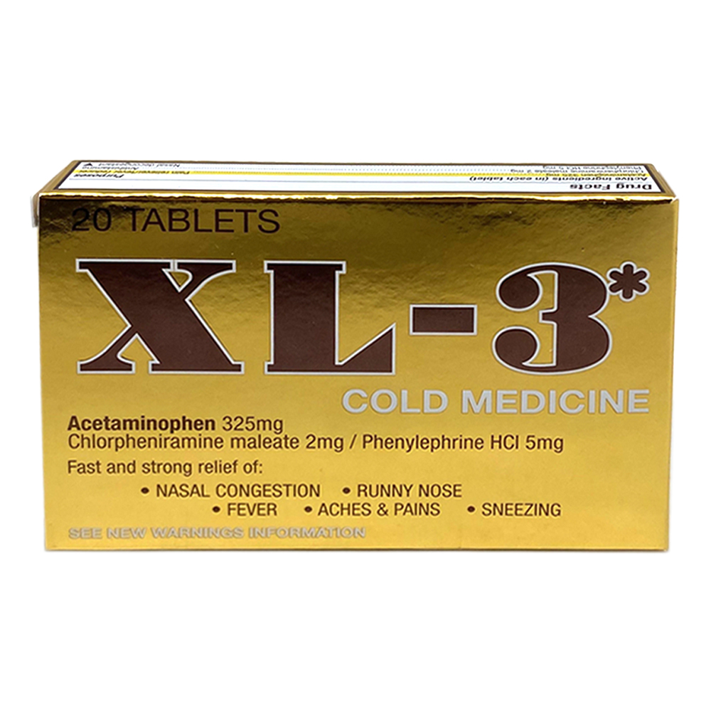 Xl 3 Cold Medicine Strong Relief For A Cold Fever Aches And Pains