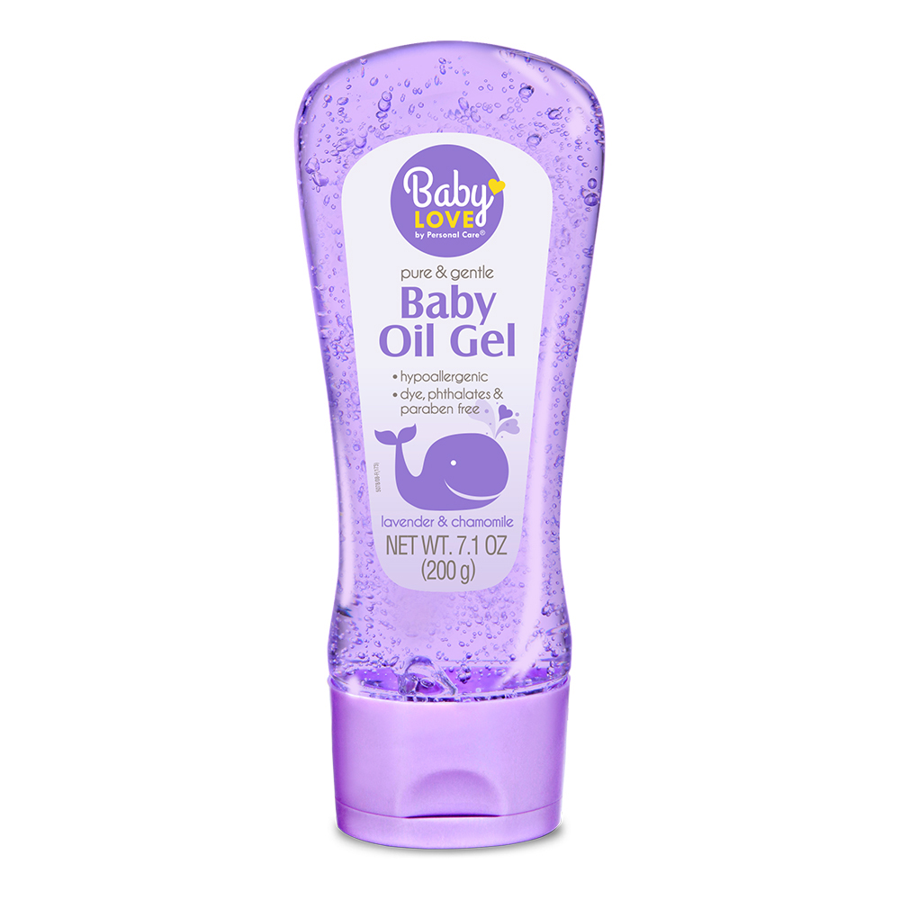 Baby Love Baby Oil Gel. Pure and Gentle. Prevents Baby's Skin Dryness